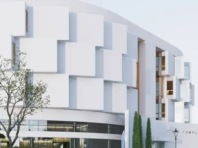 sports and concert arena Low-poly 3D model