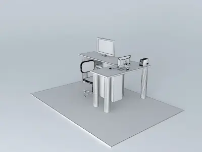 Study table Free 3D model