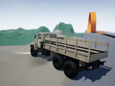 Military Truck Low-poly 3D model
