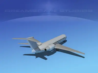 Boeing 717-200 LP SS Low-poly 3D model