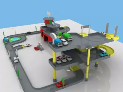 Toy Car Garage 3D model