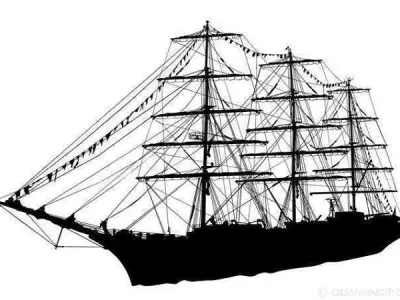 Admiraal de Ruyter Sailboat 3D model