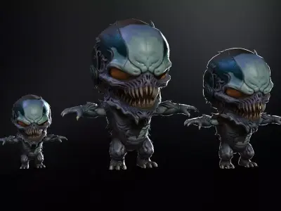 ChibiMonster2Pack2 Low-poly 3D model