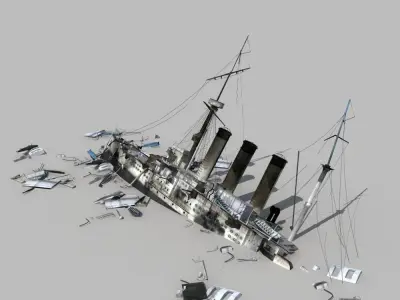 Broken Ship 3D model