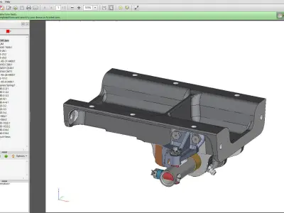 P-51D Mustang Tail Wheel Down Position Lock Support 3D print model