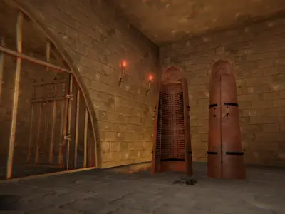 Torture - dungeon and props Low-poly 3D model