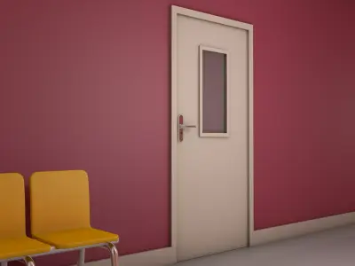 Hospital Corridor Hallway 3D model