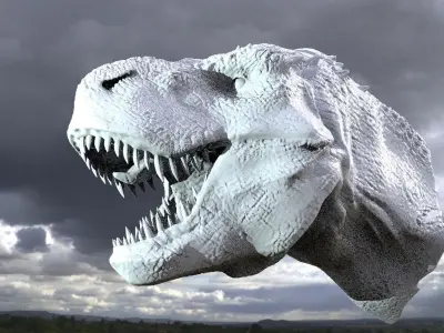 T Rex Head Sculpture 3D model
