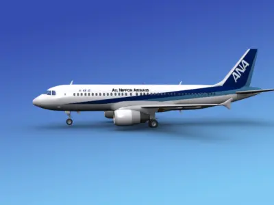 Airbus A320 All Nippon Airways 3D model