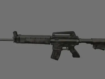 T91 Assault Rifle 3D model With PBR Texture Low-poly 3D model