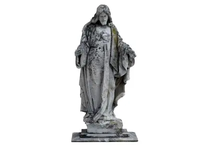 Jesus Sculpture Monument Low-poly 3D model