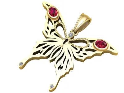 Butterfly Pendant 3D print model