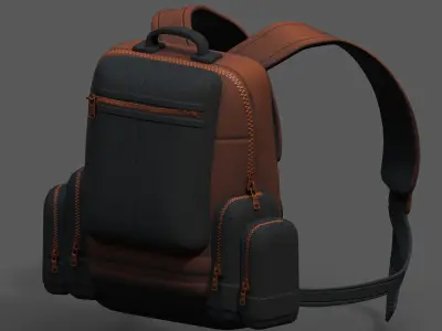 Backpack military combat soldier armor scifi Generic camp  Low-poly 3D model