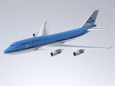 boeing 747-400 KLM 3D model