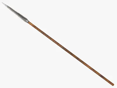 Medieval Spear Low-poly 3D model