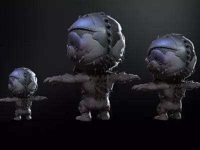 ChibiMonster2Pack2 Low-poly 3D model