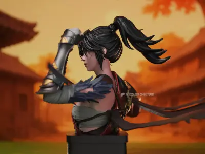 Bai wuchang - WUCHANG Fallen Feathers Bust Figure Free 3D print model