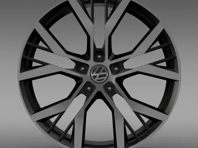 Volkswagen Golf GTI rim 3D model