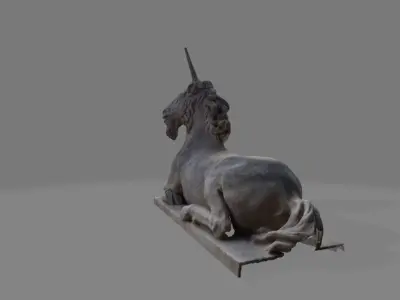 unicorn statue 3D model