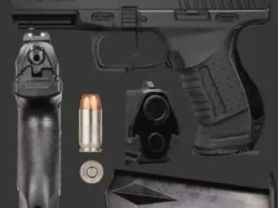 P99 Pistol Free low-poly 3D model