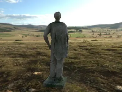 Sculpture of a Soviet man Free 3D model