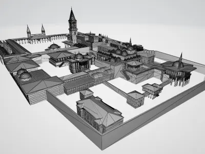 Topkapi Palace  Low-poly 3D model