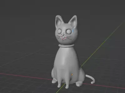 Simple Cat Model Low-poly 3D model