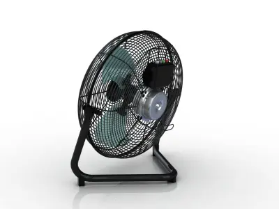 Heavy Duty Floor Fan 3D model