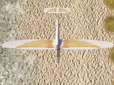 GOLD EAGLE PLANE 3D model