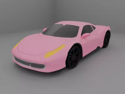 Low Poly Super Car 2 Free low-poly 3D model