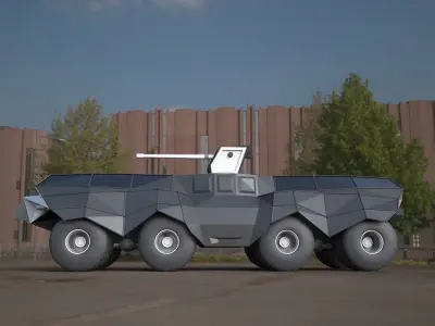 Batmobile tank concept 3ds model 3D model