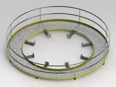 Catwalk circular metallic structure Free 3D model