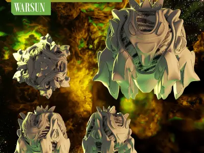 Twilight Imperium Naalu Collective Ship Models 3D print model