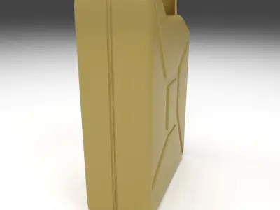 Jerry Can Yellow Low-poly 3D model