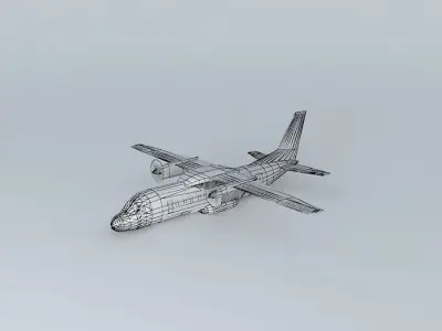 Antonov AN140 Template Free 3D model