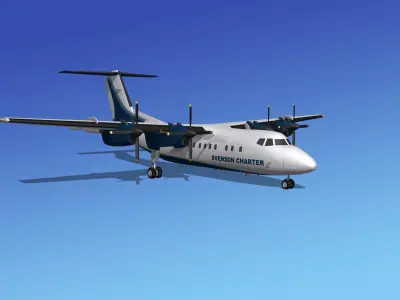 Dehavilland DHC-7 Svenson Charter 3D model