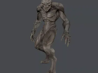Alien Leaper - Sci-Fi Enemy Rigged Game-Ready Low-poly 3D model