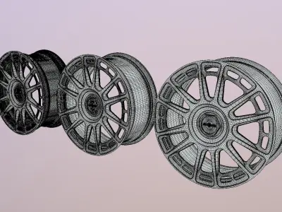 Wheel Rotiform OZR Schwarz Rim 3D model