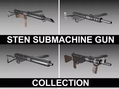 STEN Submachine gun - Collection 3D model