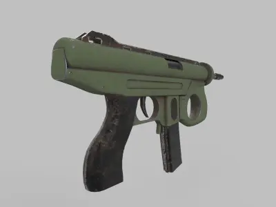 smg gun Low-poly 3D model