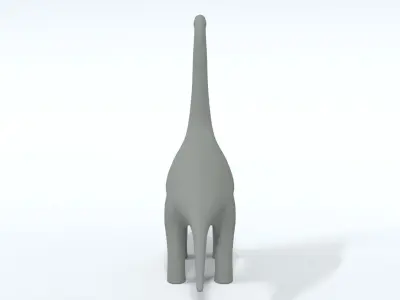 Cartoon Brachiosaurus Dinosaur 3D model