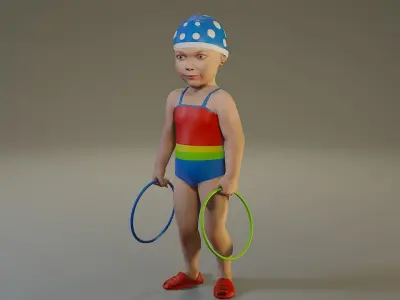 SwwimmingPool Child Female ACC0203003 Low-poly 3D model