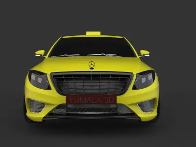 BENZ TAXI Free 3D model
