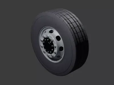 Kit of 8 truck wheel models 3D model