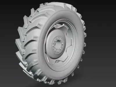 Tractor Tyre 3D Model 3D model