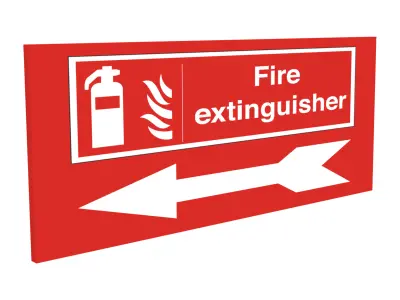 Fire Extinguisher Sign Low-poly 3D model