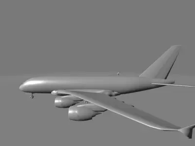 Airbus A380 Super-jumbo Free low-poly 3D model