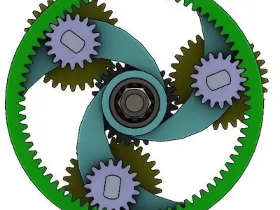 Planetary gear set-type 3-7 gears Free 3D print model