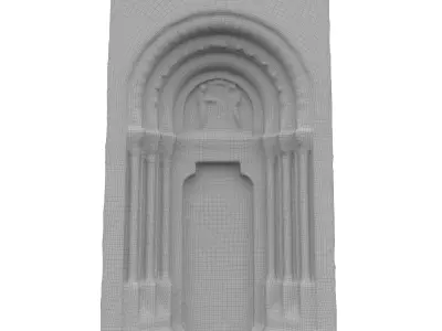 Church portal Low-poly 3D model