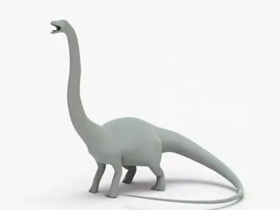 Diplodocus Rigged Basemesh Low-poly 3D model